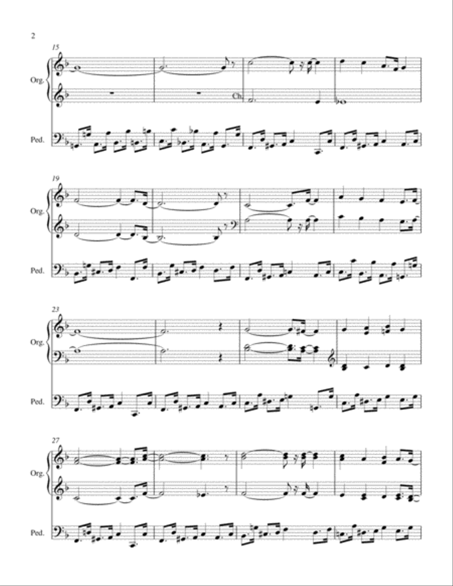 Three Chorale Preludes on Familiar Hymn Tunes, 3. What a Friend We Have In Jesus Organ Solo scores gallery preview page 2