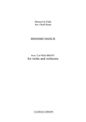 Spanish Dance for violin and orchestra(Full Score & Parts)