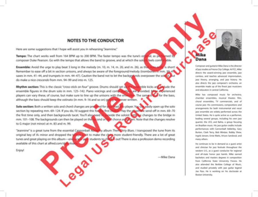 Jeannine Jazz Ensemble scores gallery preview page 3