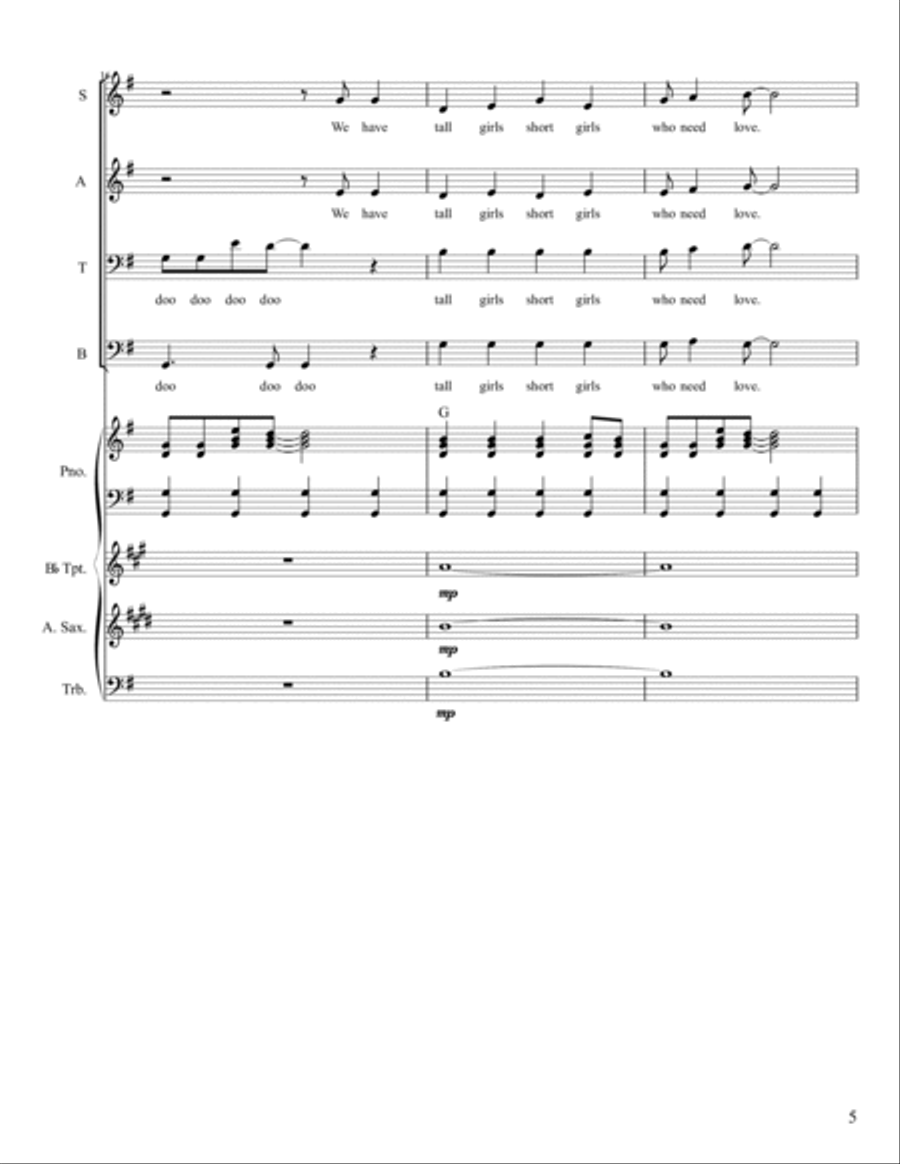 We All Need Love 4-Part scores gallery preview page 5