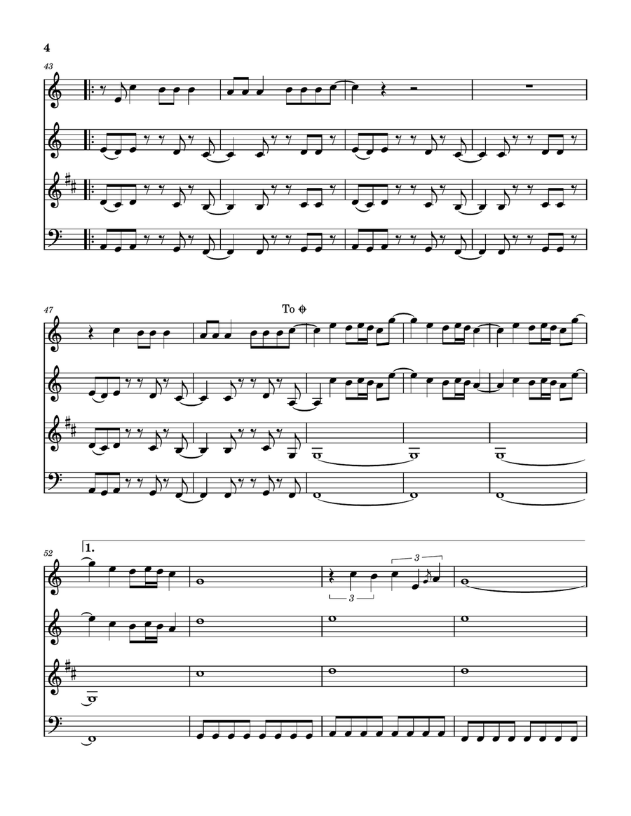 Burning For You Woodwind Quartet scores gallery preview page 5