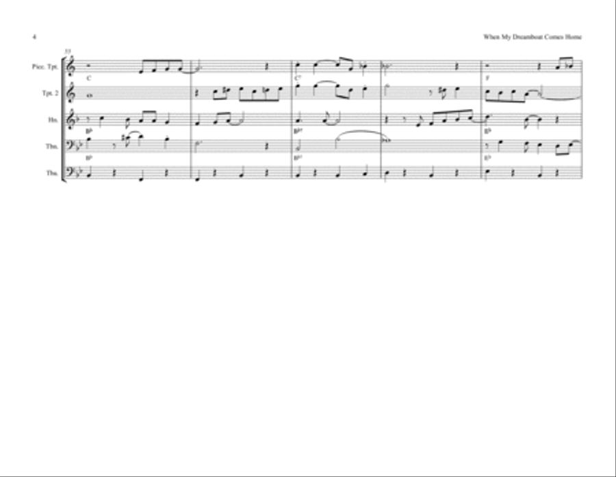 When My Dream Boat Comes Home Trumpet Duet scores gallery preview page 4