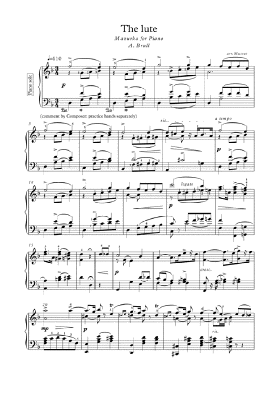 Masterpieces for solo piano 5 by A. Brull and unknown Piano Solo scores gallery preview page 2