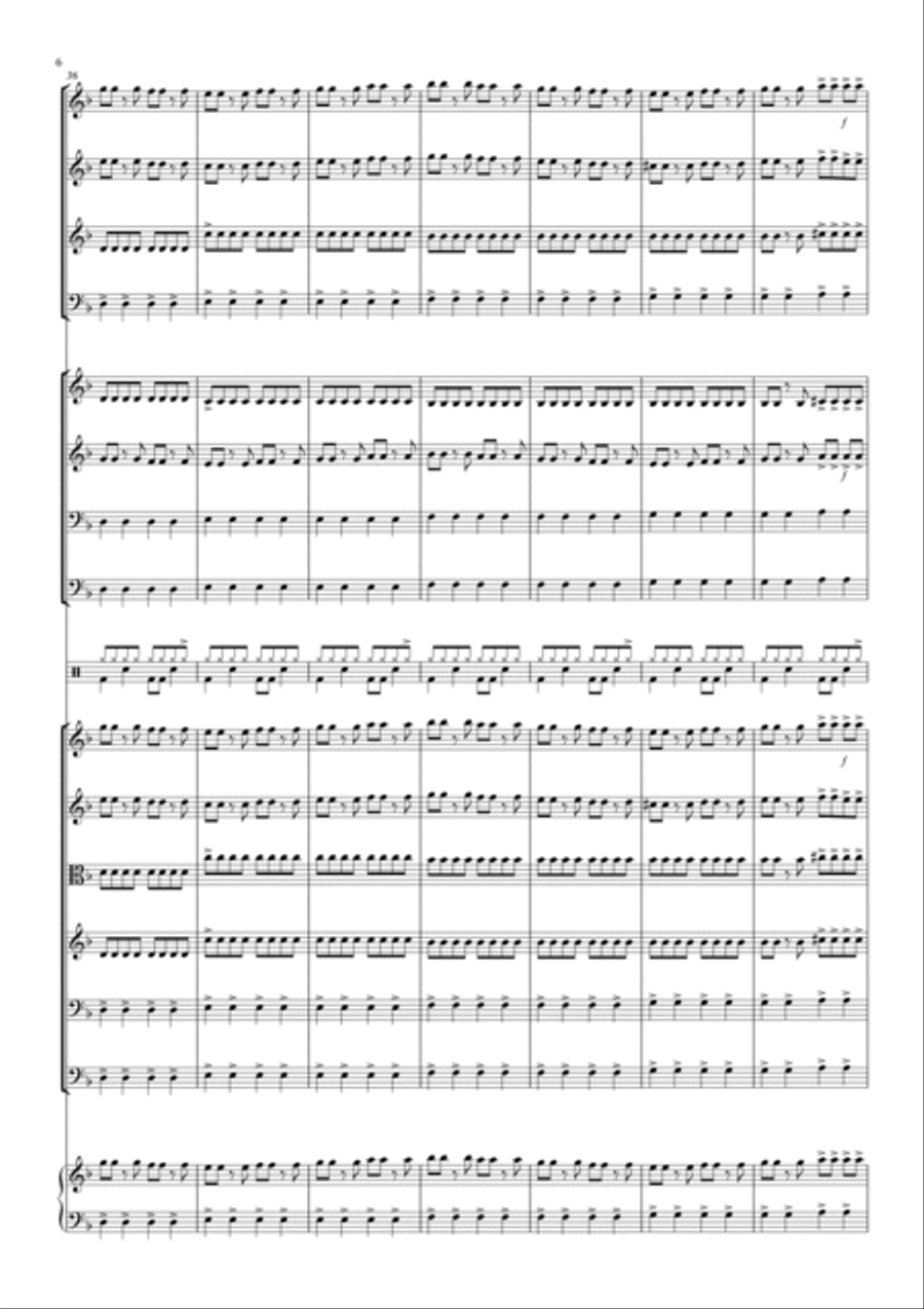 Toccata by Bach Rocks! for School Orchestra Full Orchestra scores gallery preview page 6