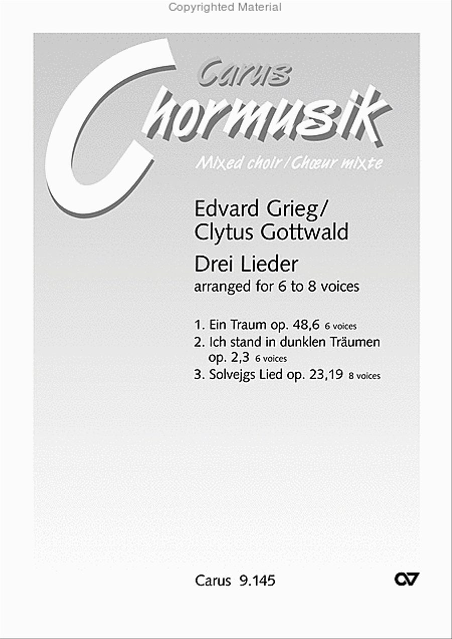 Gottwald/Grieg: Drei Lieder Choir scores gallery preview page 2