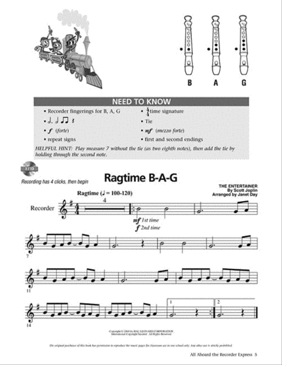 All Aboard the Recorder Express – Volume 2 Choir scores gallery preview page 3