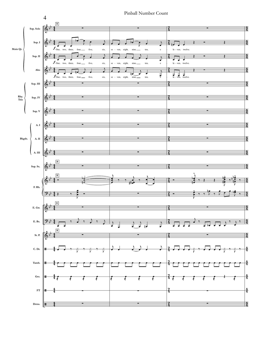 Pinball Number Count Small Ensemble scores gallery preview page 4