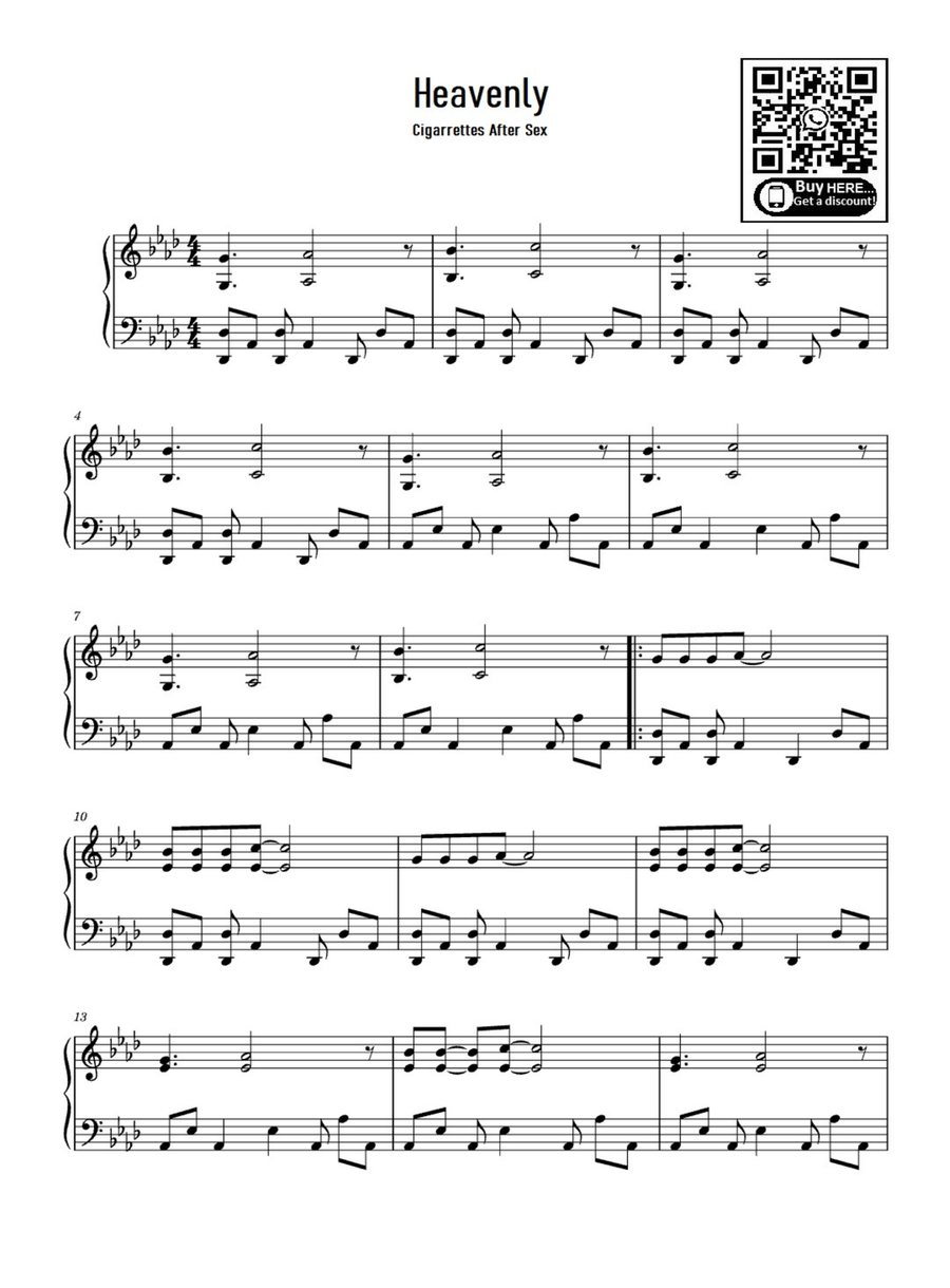 Heavenly Easy Piano scores gallery preview page 1