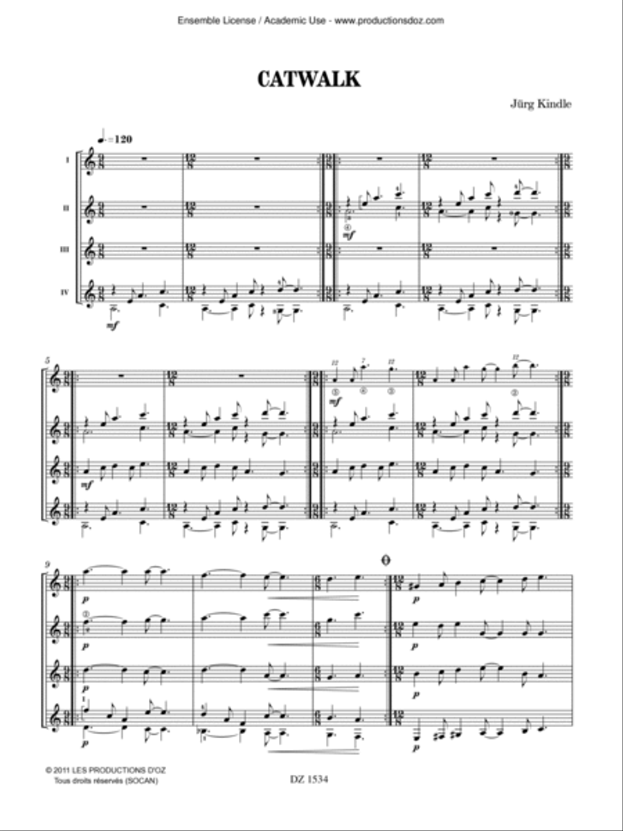 Catwalk Guitar Ensemble scores gallery preview page 3