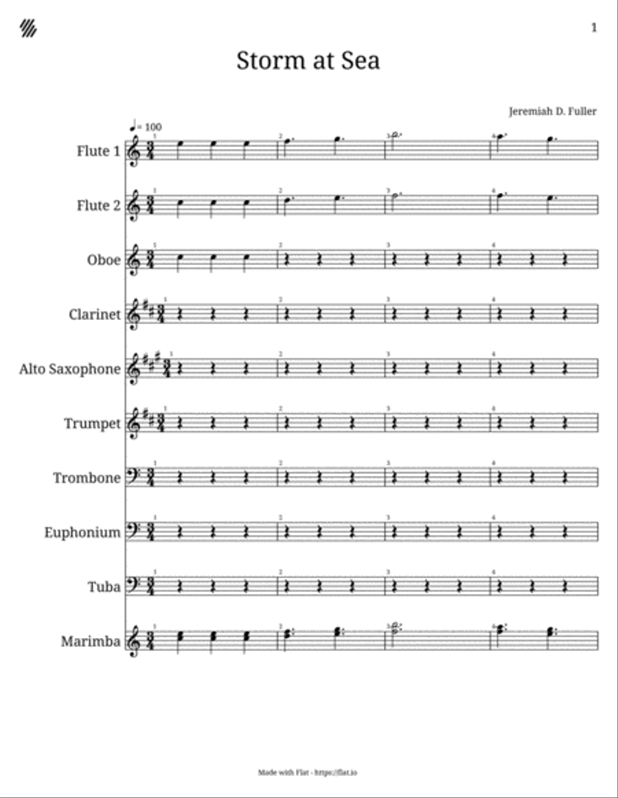Storm at Sea Large Ensemble scores gallery preview page 1