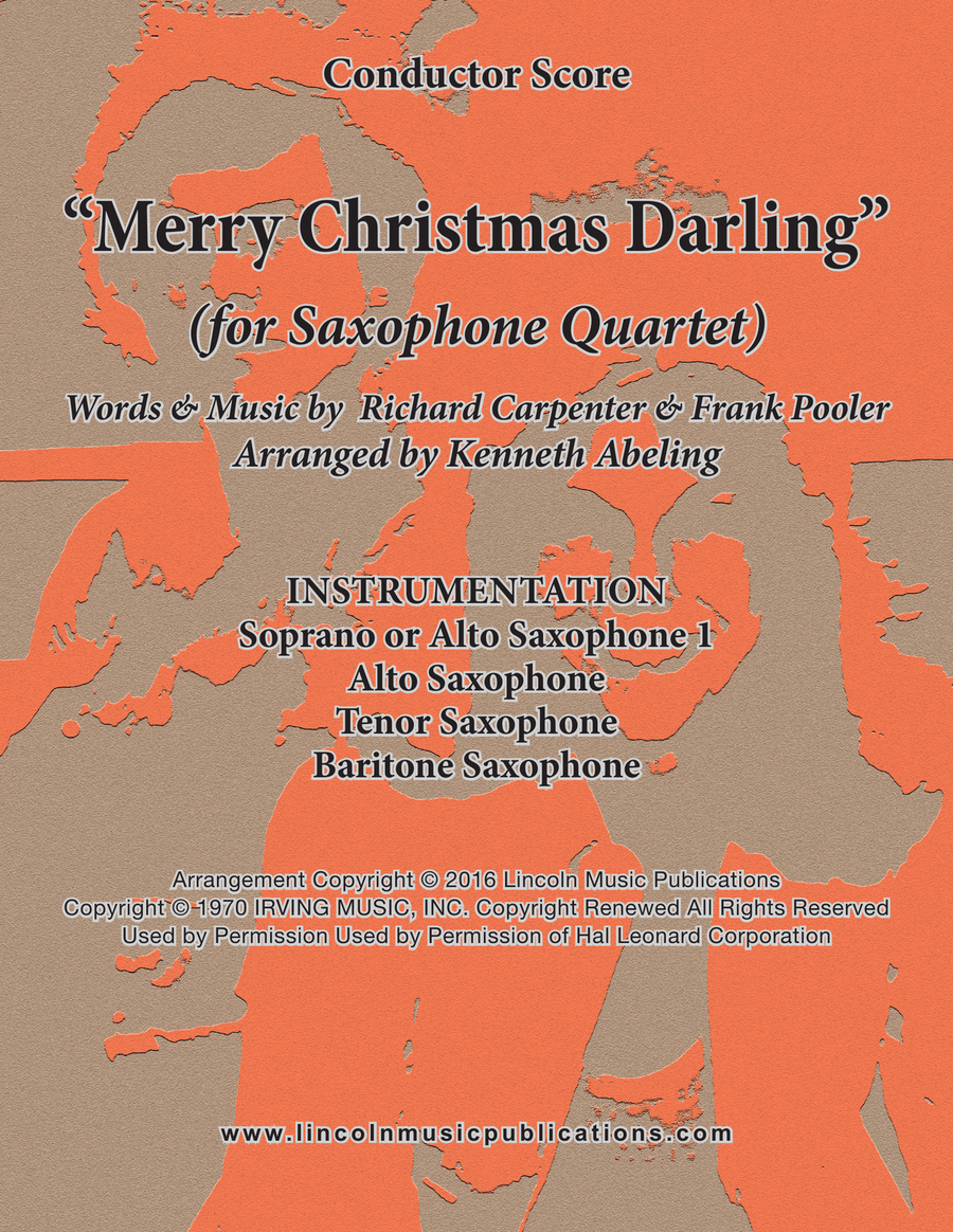 Merry Christmas, Darling Saxophone Quartet scores gallery preview page 1
