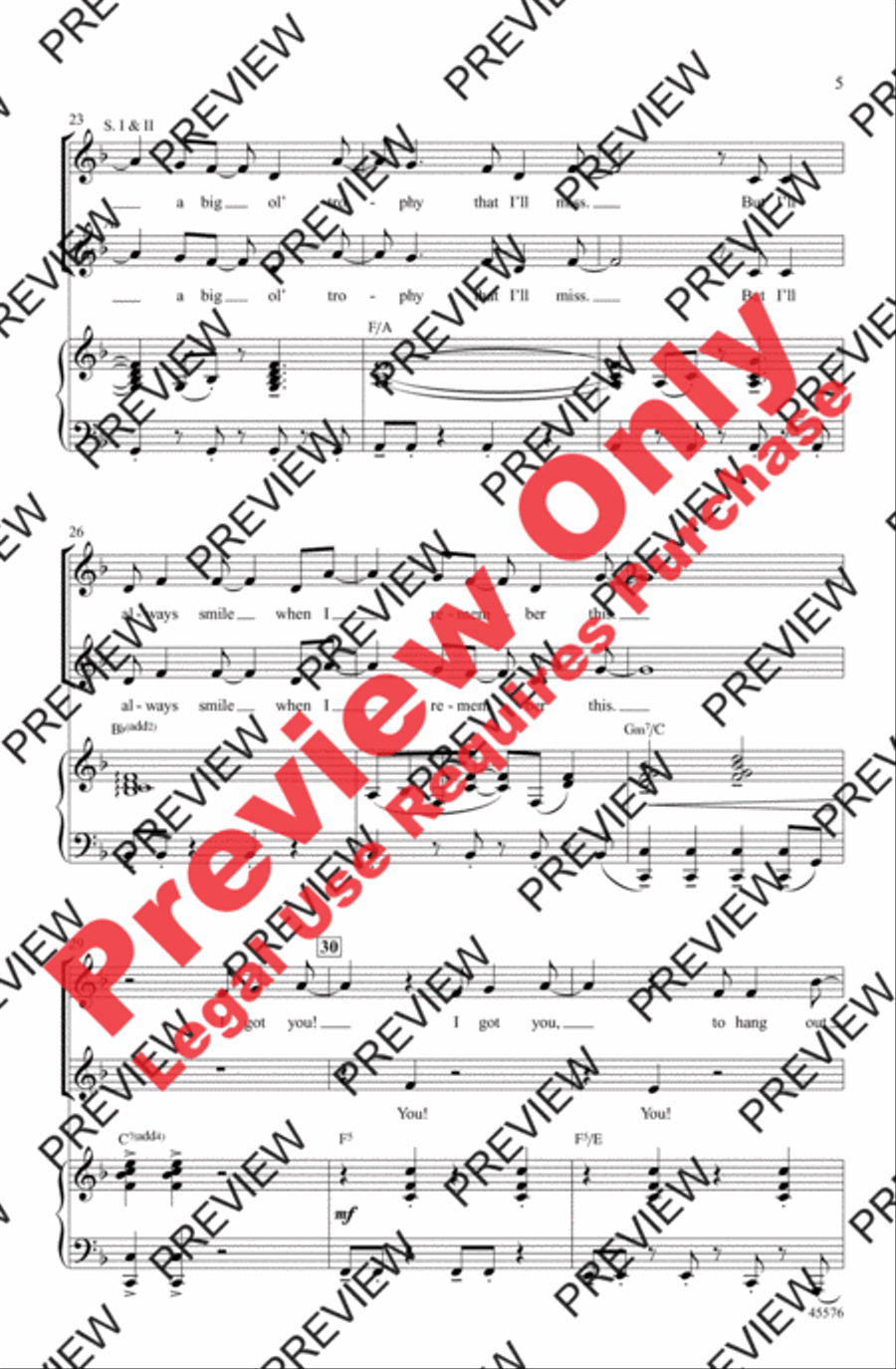 I Got You I Got You Women's Choir scores gallery preview page 5