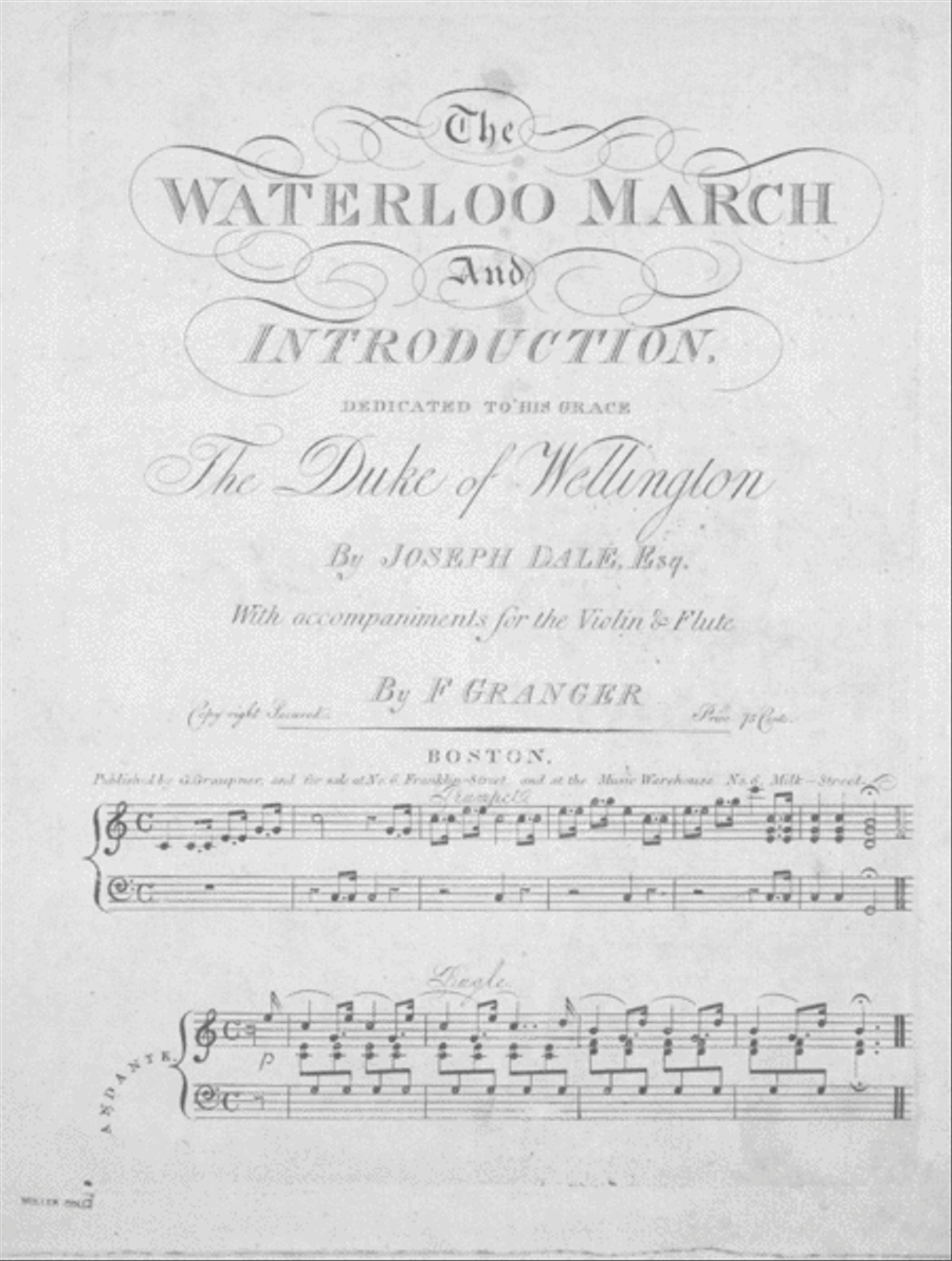 The Waterloo March And Introduction Piano Solo scores gallery preview page 2