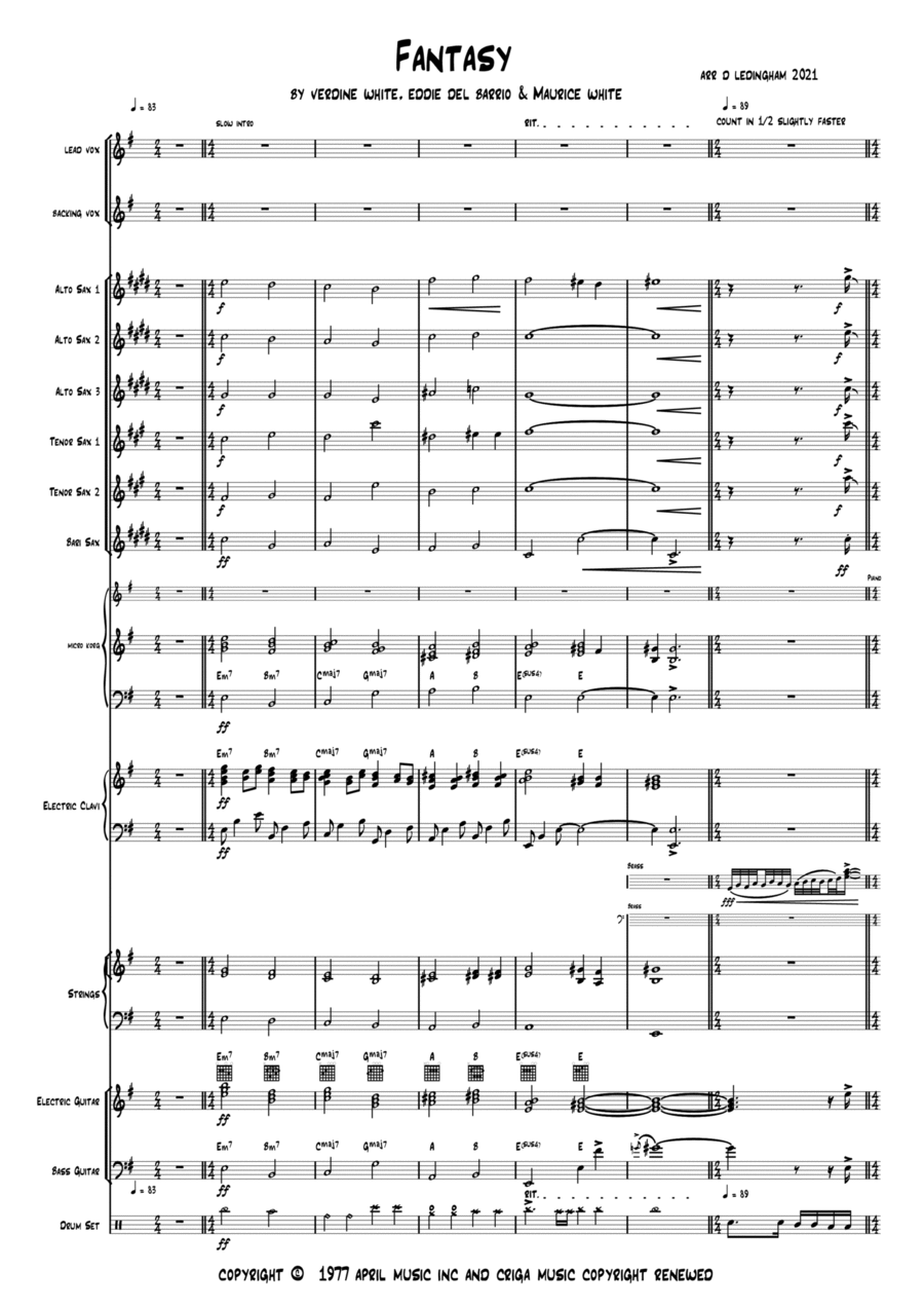 Fantasy Jazz Ensemble scores gallery preview page 1