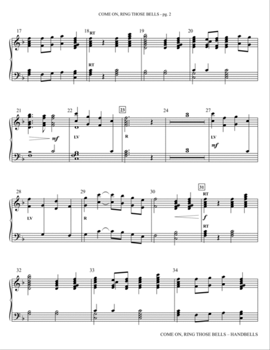 Come On, Ring Those Bells Handbell Choir scores gallery preview page 2