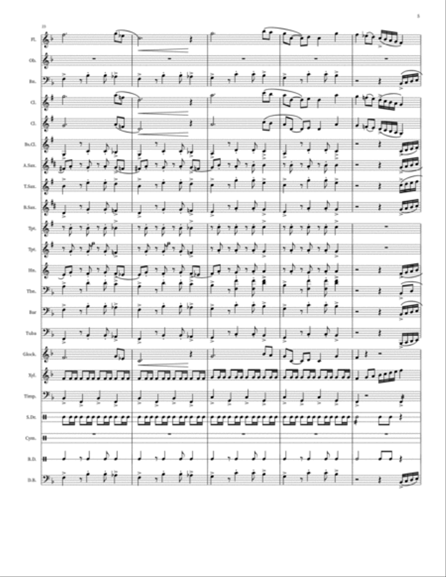End Credits Gallop End Credits Gallop Concert Band scores gallery preview page 5