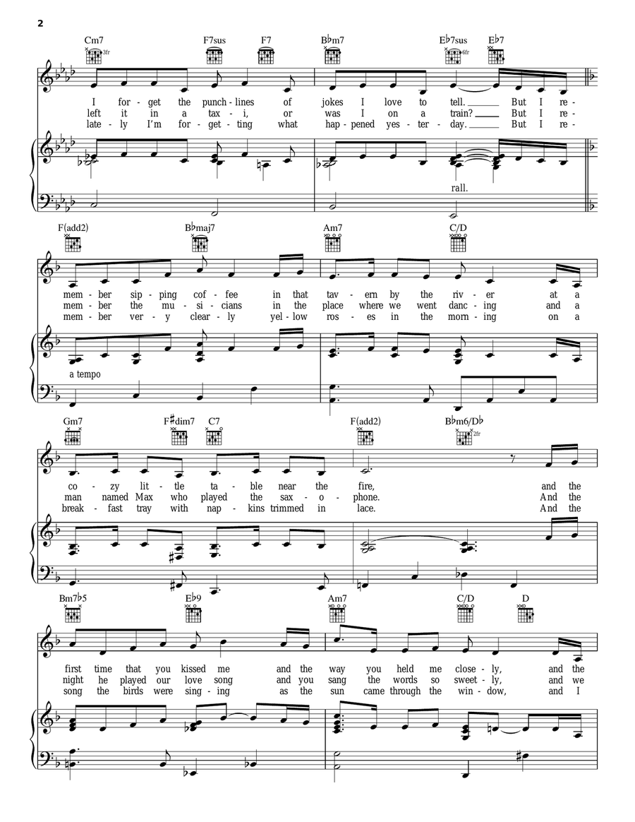 Selective Memory Piano, Vocal, Guitar scores gallery preview page 2