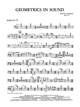 Geometrics in Sound, Op. 29: Baritone B.C.