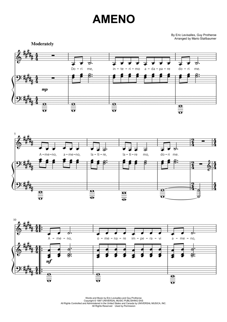 Ameno Voice scores gallery preview page 1