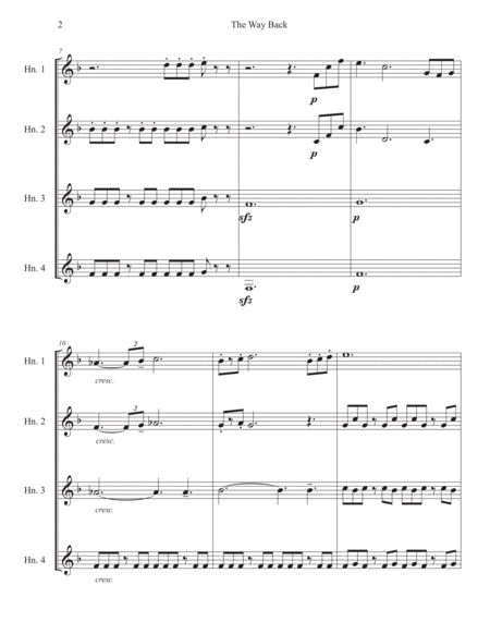 The Way Back - Horn Quartet 3