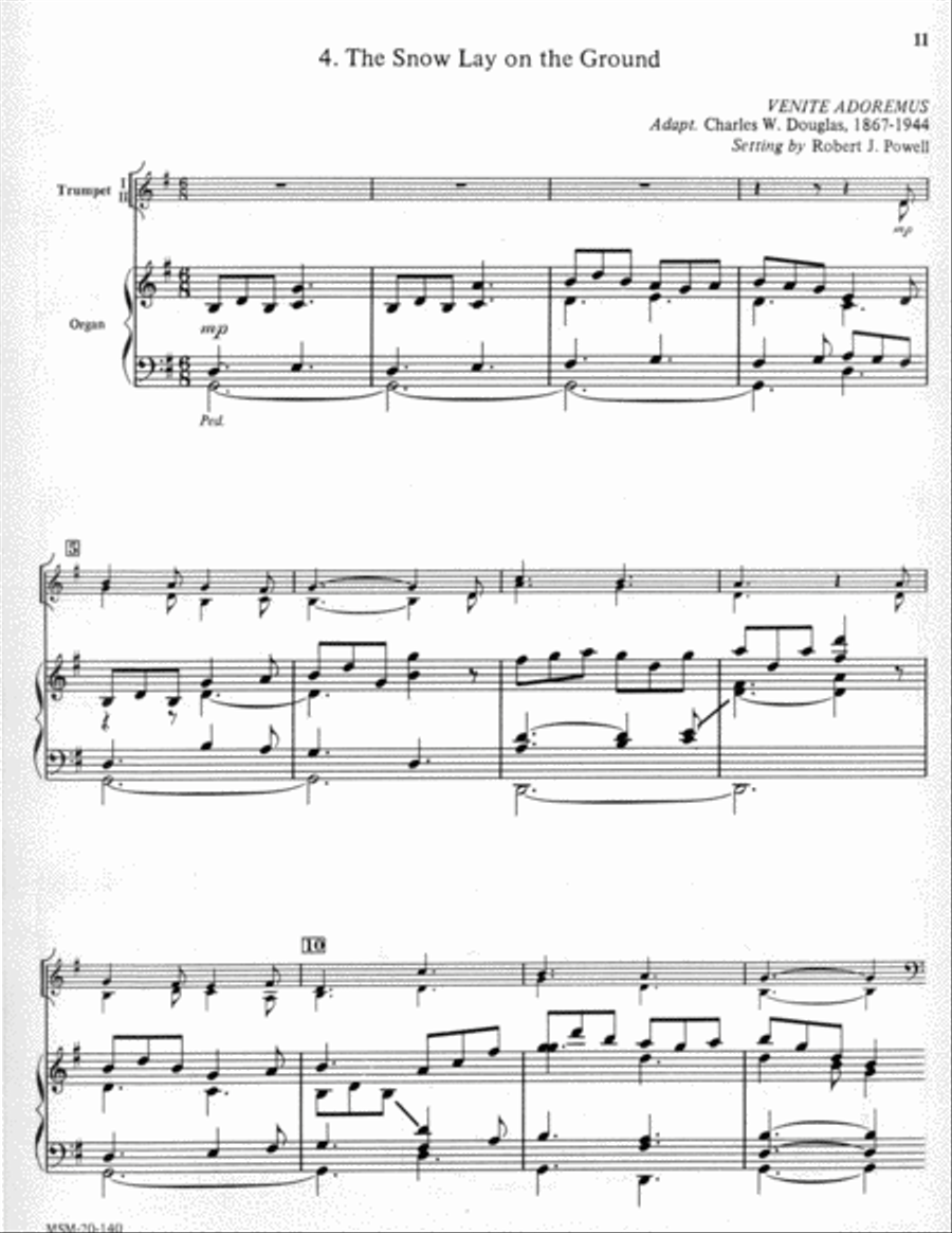 Five Christmas Carols for Brass and Organ Organ scores gallery preview page 8