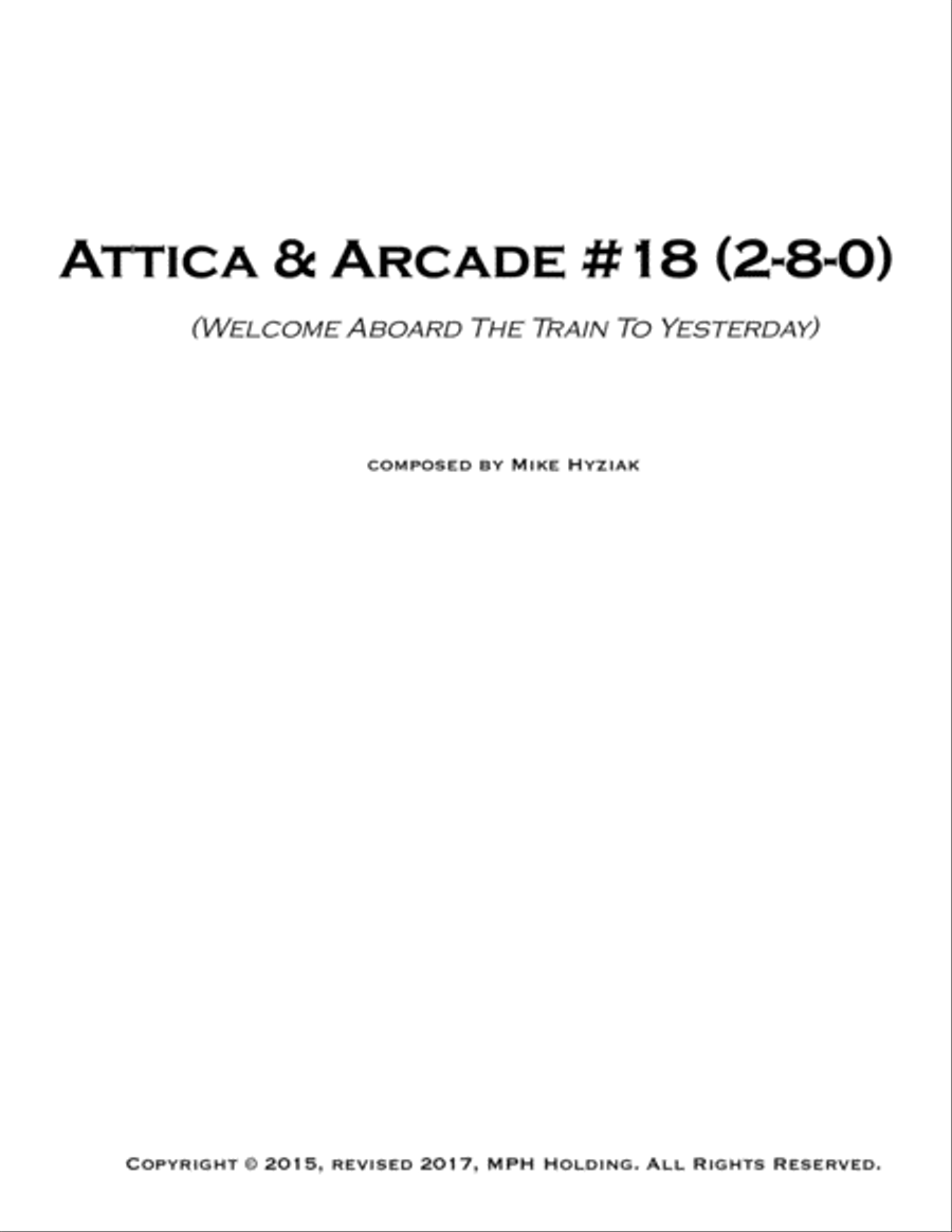 Attica & Arcade #18 (2-8-0) Concert Band scores gallery preview page 1