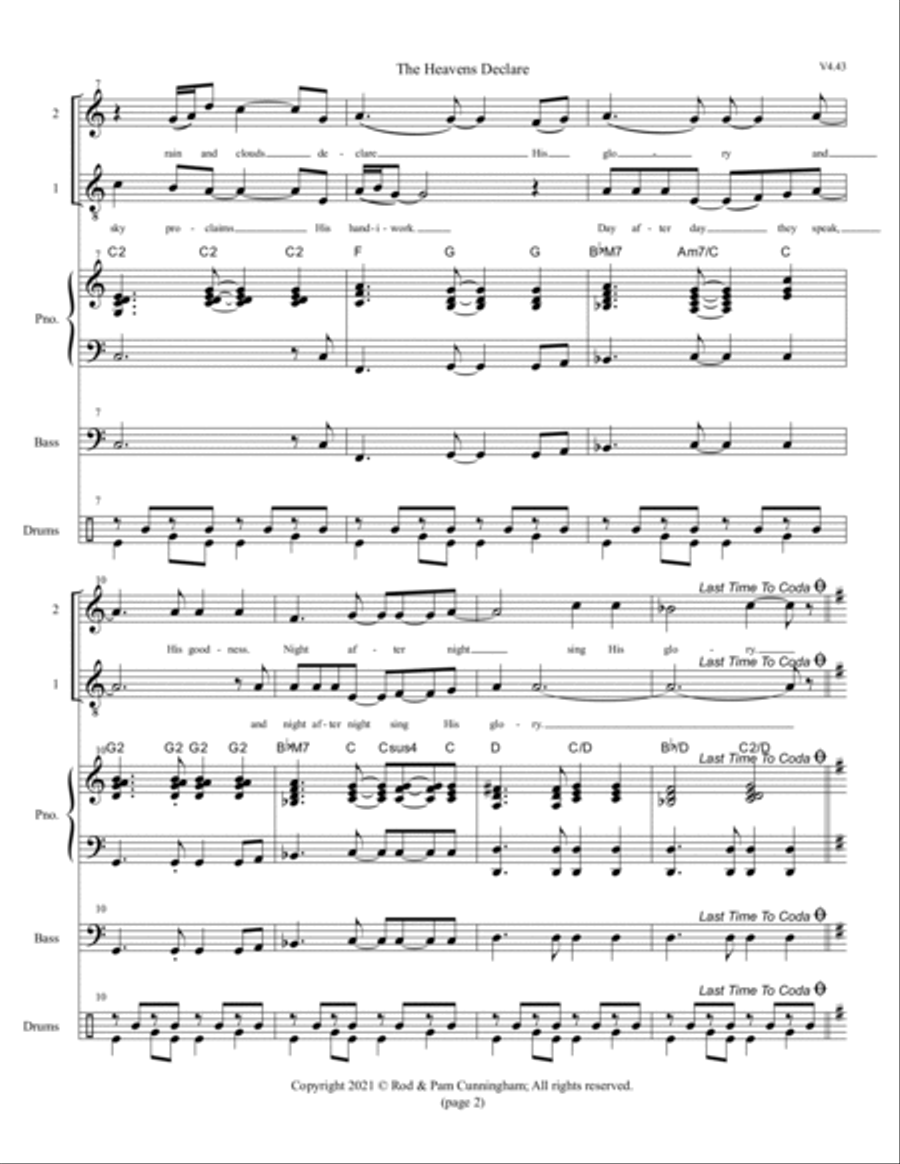 The Heavens Declare The Heavens Declare Piano scores gallery preview page 2