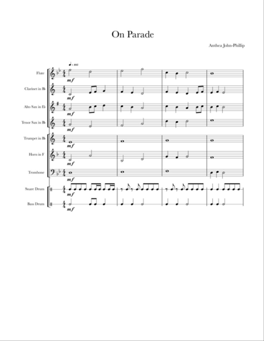 On Parade Concert Band scores gallery preview page 1