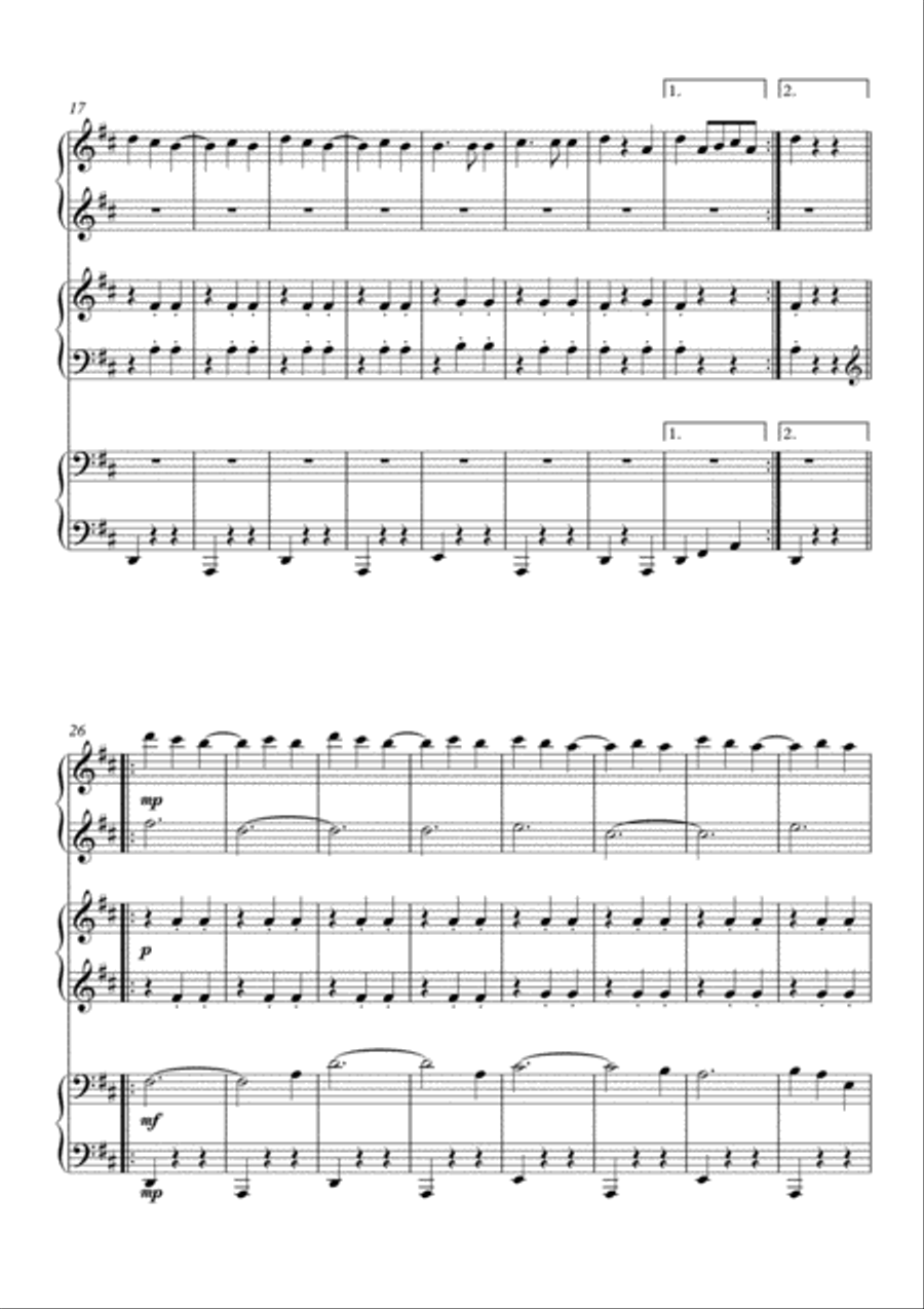 Anniversary Waltz, a Trio for piano 6 hands by Simon Peberdy Piano Duet scores gallery preview page 4