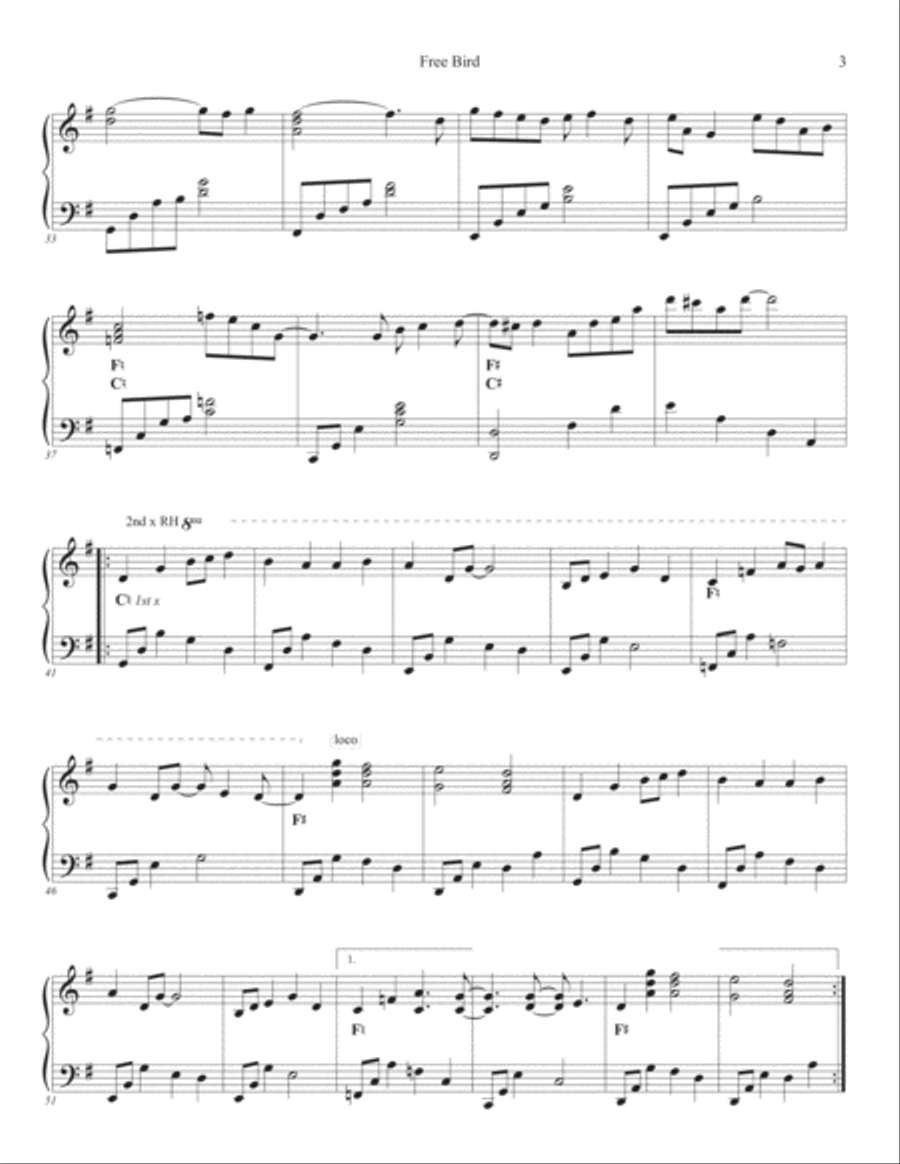 Free Bird Harp scores gallery preview page 4