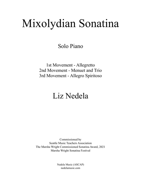 Mixolydian Sonatina - Solo Piano image number null