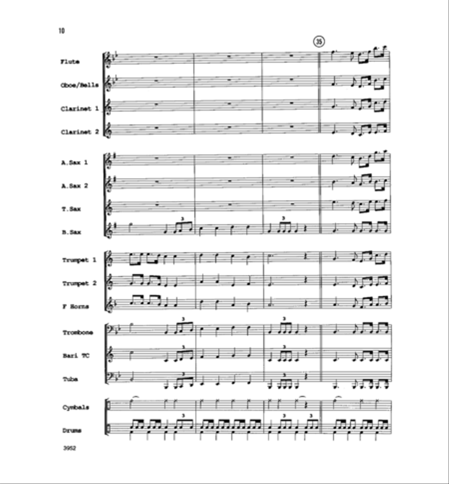 Battle Hymn of the Republic Concert Band scores gallery preview page 9
