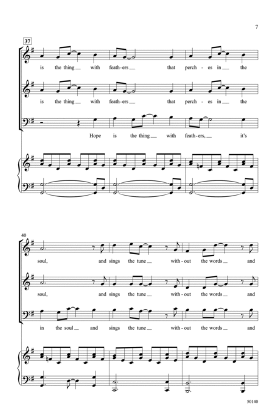 Hope Is the Thing with Feathers Choir scores gallery preview page 6
