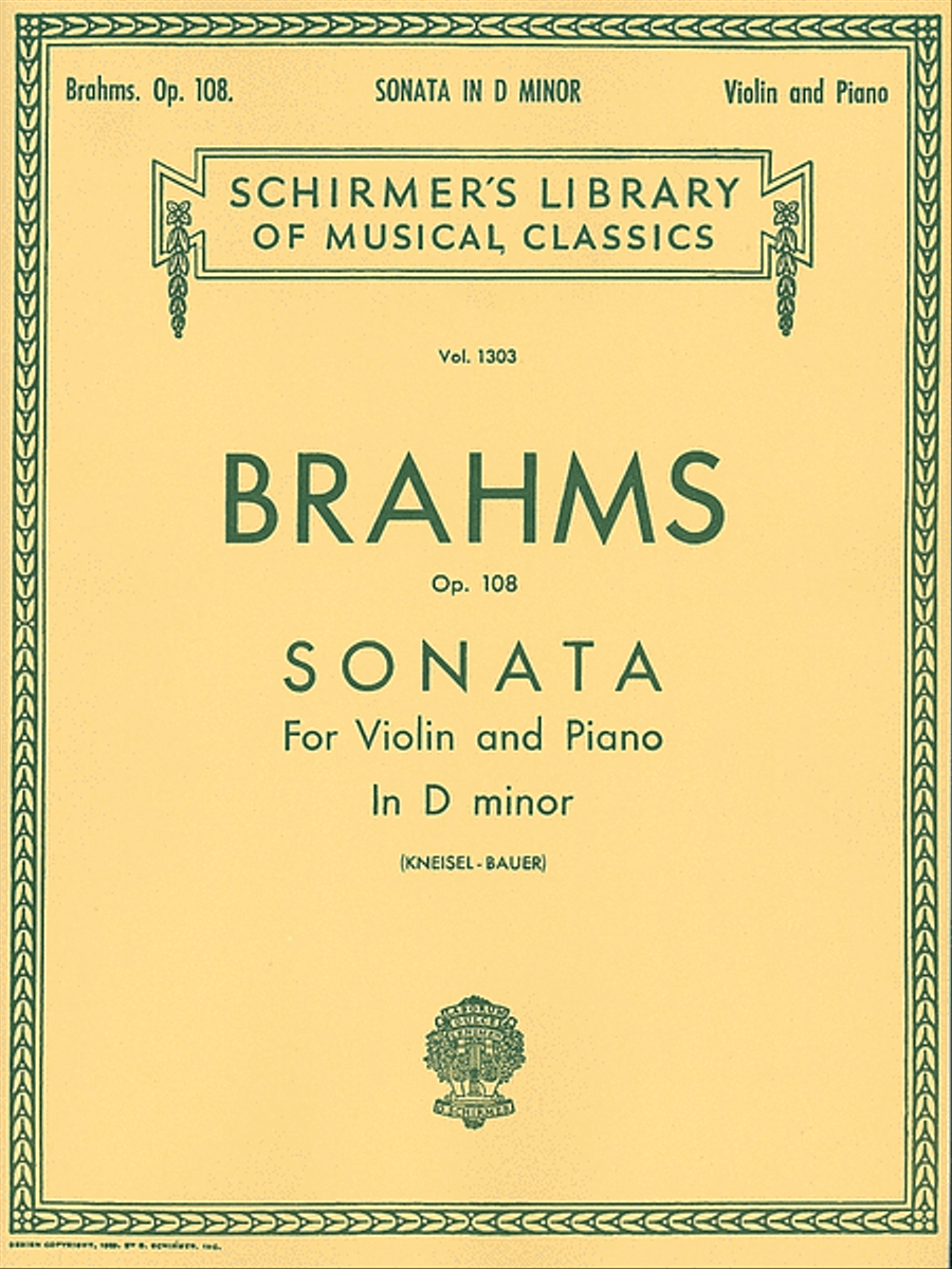 Sonata in D Minor, Op. 108 Violin Solo scores gallery preview page 1