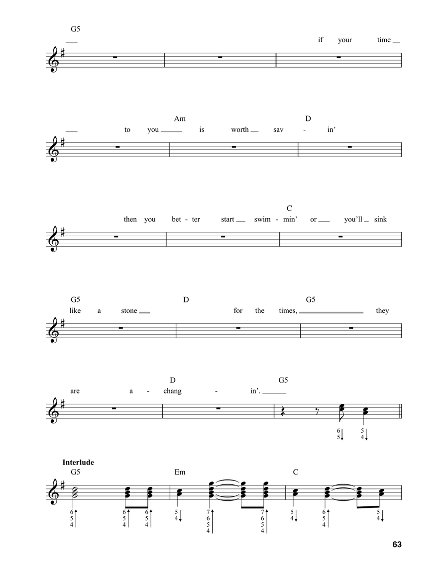 The Times They Are A-Changin' Harmonica scores gallery preview page 2