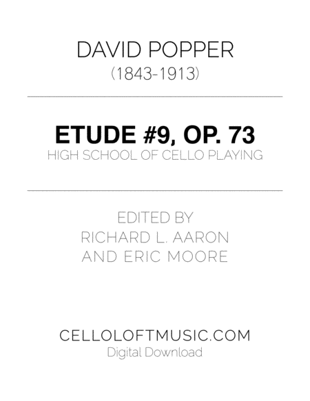 Popper (arr. Richard Aaron): Op. 73, Etude #9