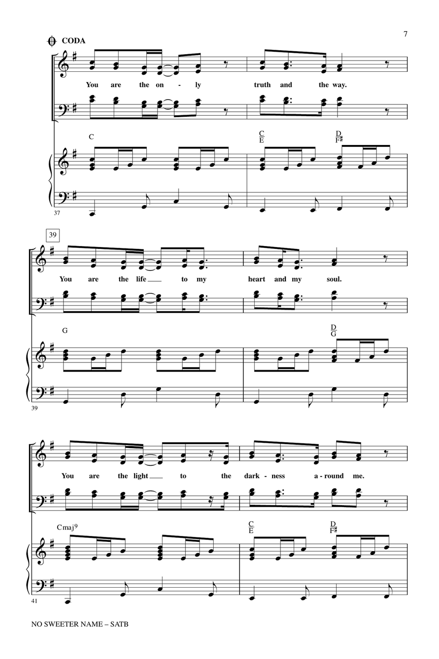 No Sweeter Name 4-Part scores gallery preview page 6