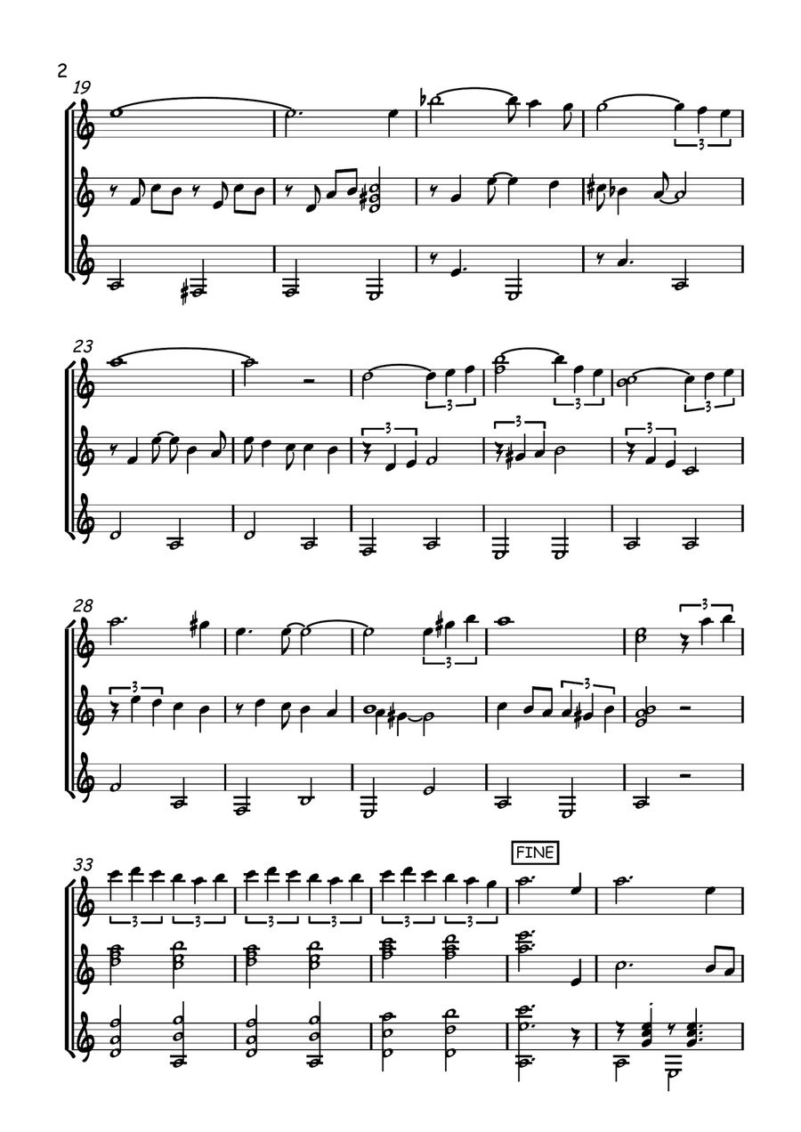 Manha do carnaval Guitar Trio ( score & parts ) Chamber Orchestra scores gallery preview page 2