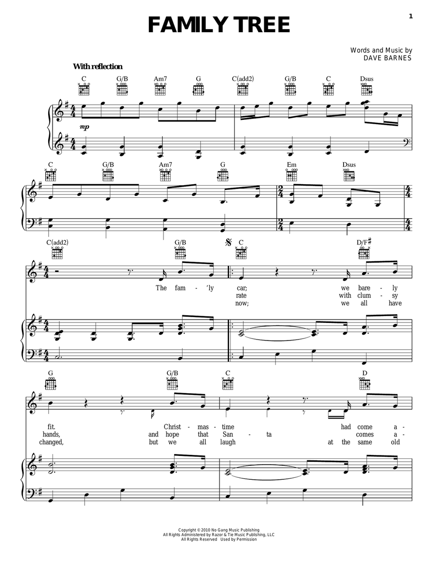 Family Tree Acoustic Guitar scores gallery preview page 1