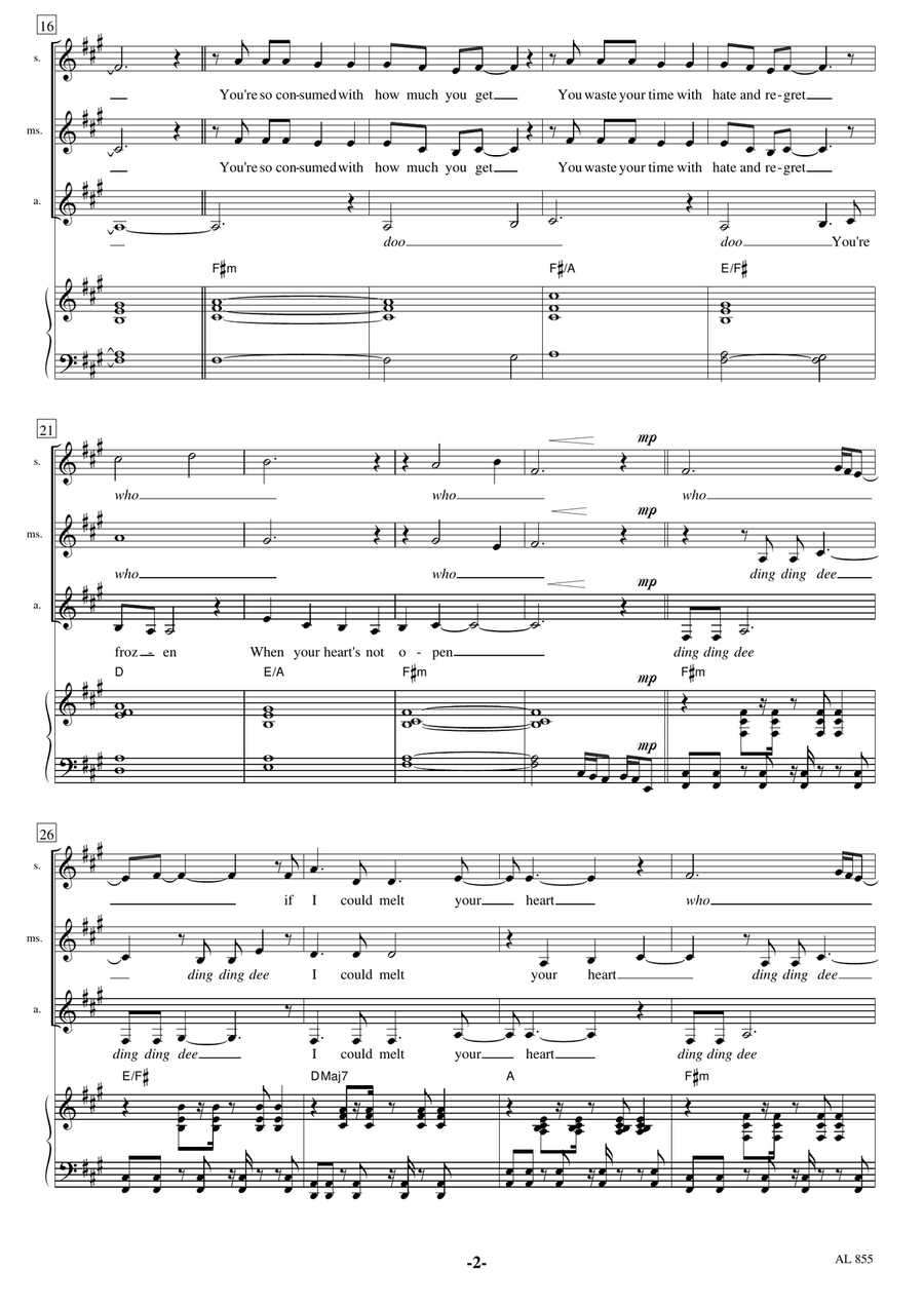 Frozen Women's Choir scores gallery preview page 2