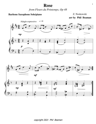 Rose-Noskowski- Baritone Saxophone-Piano