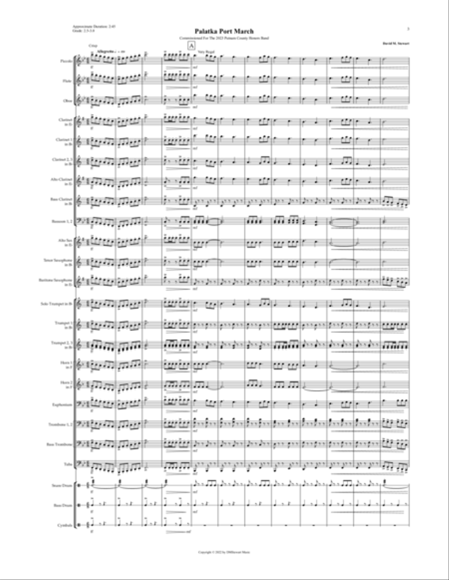 The Palatka Port March Concert Band scores gallery preview page 3