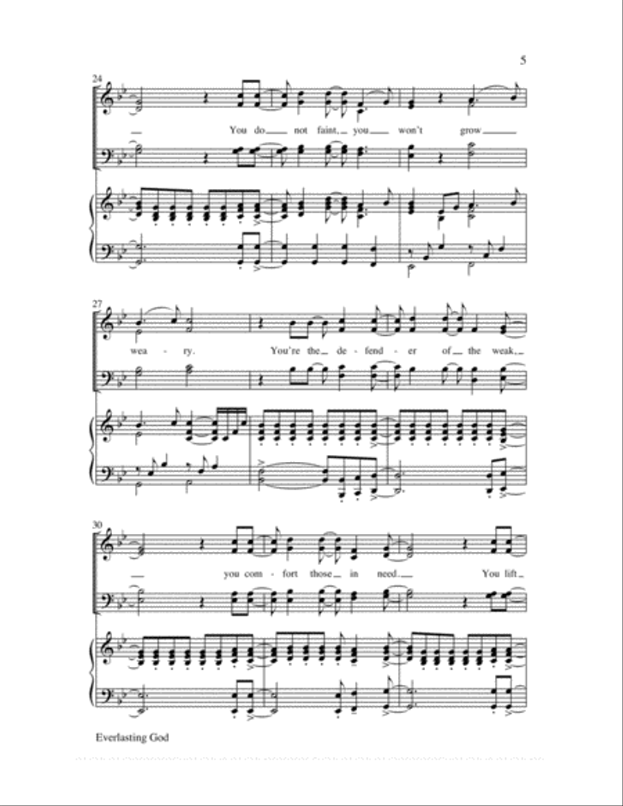 Everlasting God 4-Part scores gallery preview page 6