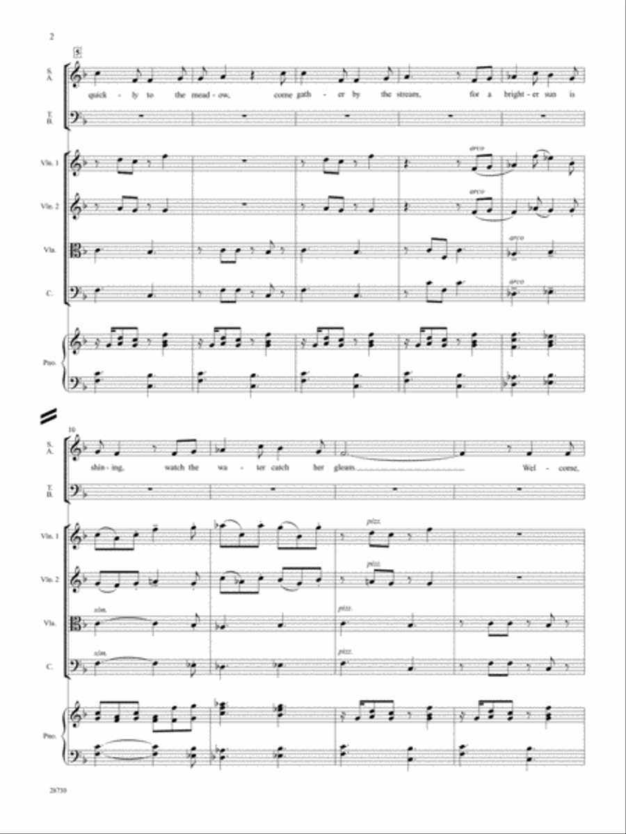 Welcome, Spring: Score Welcome, Spring: Score Score scores gallery preview page 2