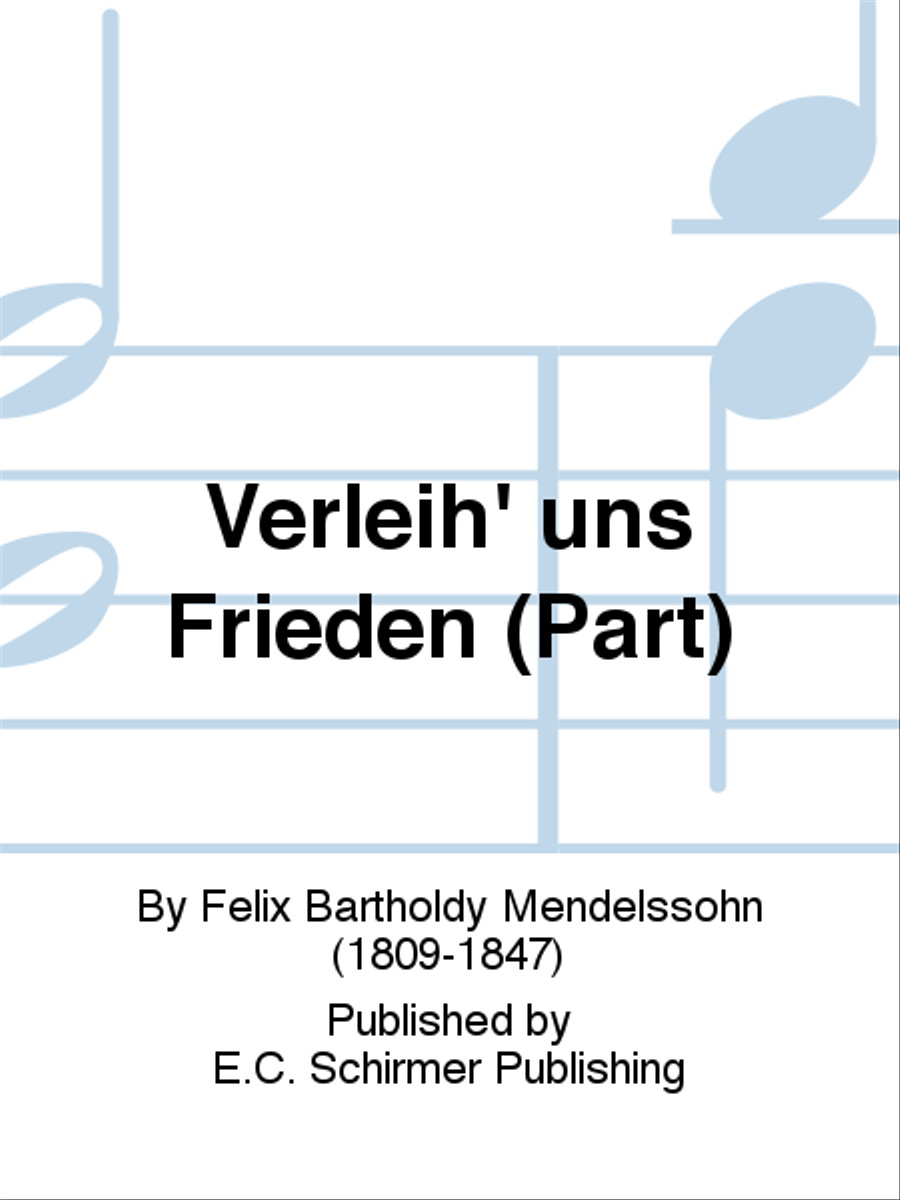 Verleih' uns Frieden (Grant Unto Us Thy Peace, O Lord) (Bassoon I Replacement Part) Choir scores gallery preview page 1