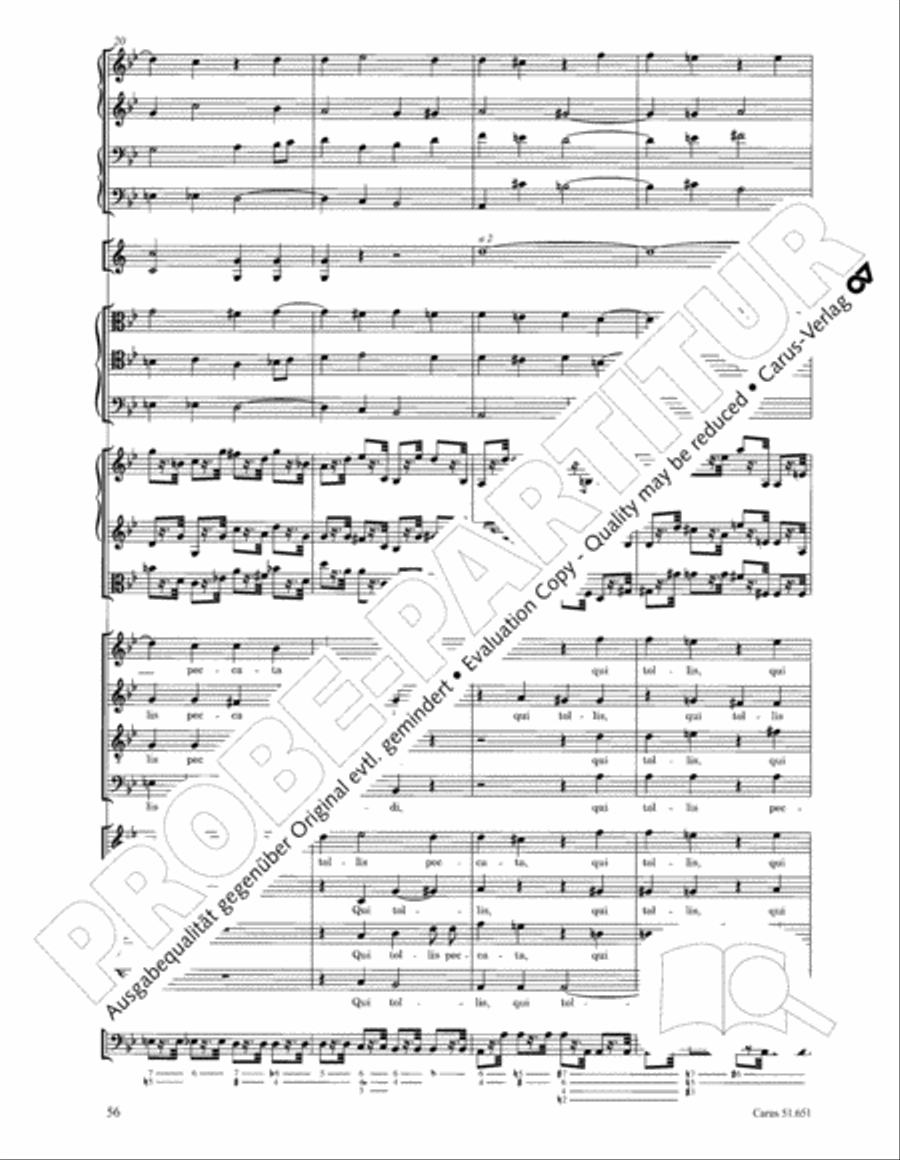 C Minor Mass, K. 427 (Missa in c KV 427) 4-Part scores gallery preview page 72