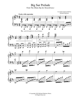 Big Sur Prelude - original piano solo