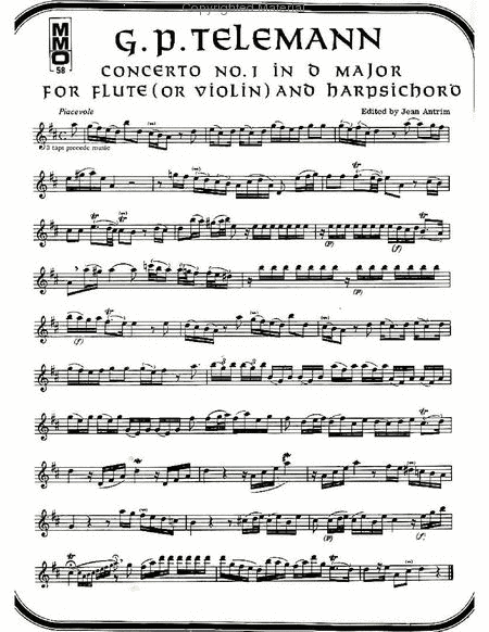 Telemann - Concerto No. 1 in D Major; Corrette - Sonata in E minor image number null