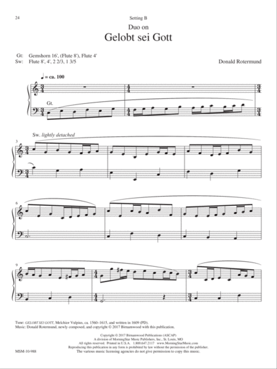 Gelobt sei Gott Gelobt sei Gott Organ scores gallery preview page 3