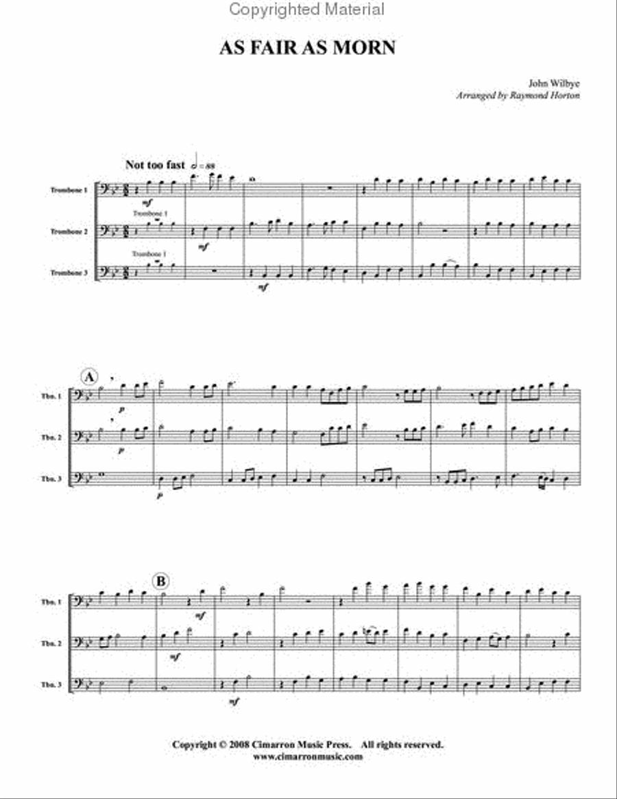 As Fair As Morn Trombone scores gallery preview page 2